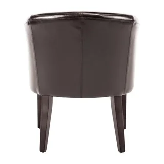 Poltrona Club Ecopelle Marrone Scuro