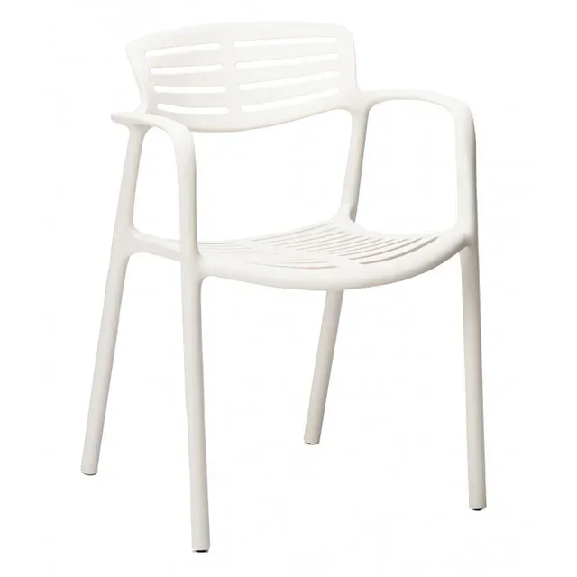 Toledo Aire Weißer Design-Armlehnstuhl - 2er Set