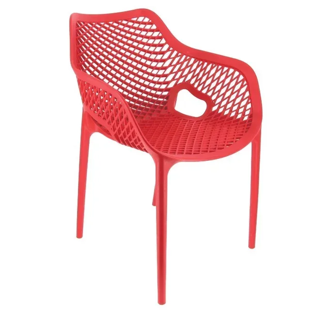Stackable Garden Armchair in Red Polypropylene - Height 83 cm