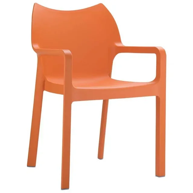 Stackable Diva Chair Polypropylene Orange Height 850 mm