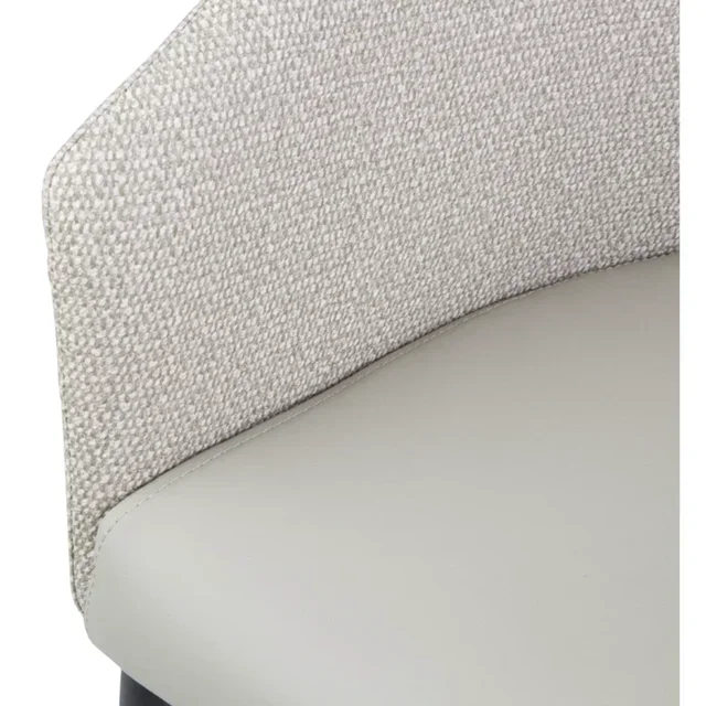 Set of 2 Meridian Armchairs Ecru Fabric