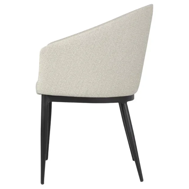 2er Set Meridian Sessel Cremefarbener Stoff