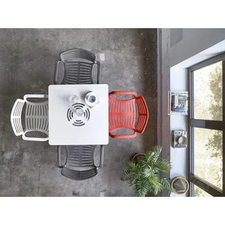 Poltrona Toledo Aire - Rosso Arancio - Set di 2