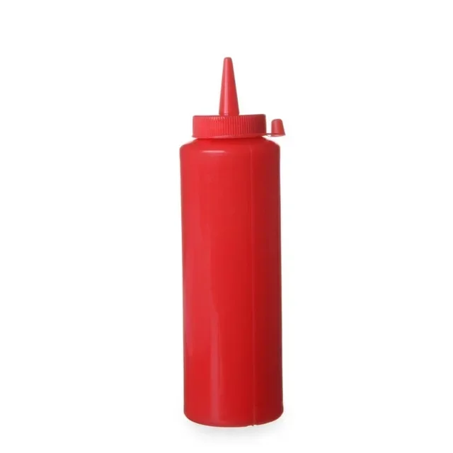 Red Dispenser Bottle 350ml - Empty Squeeze Bottle for Liquids