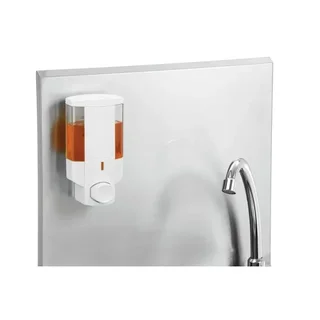 Knee-Operated Hand Wash Basin with Integrated Soap Dispenser