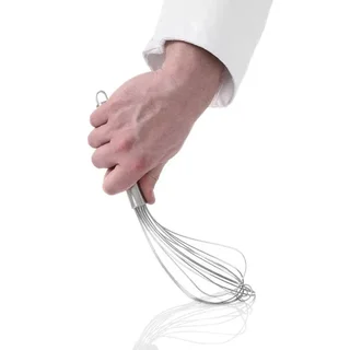 Batedor Piano de Aço Inoxidável 20 cm - Misturador Profissional