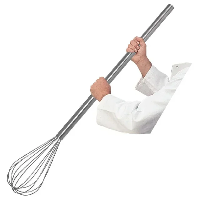 Batidor de Cocina Profesional de Acero Inoxidable - Longitud Total 1016 mm