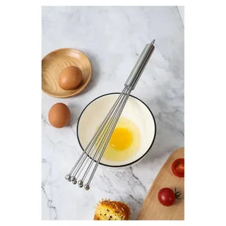 Batidor de Cocina con Bolas Metálicas - 30 cm de Longitud