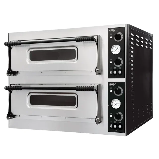 Double Chamber Pizza Oven - 2×6 Pizzas - 400V Voltage