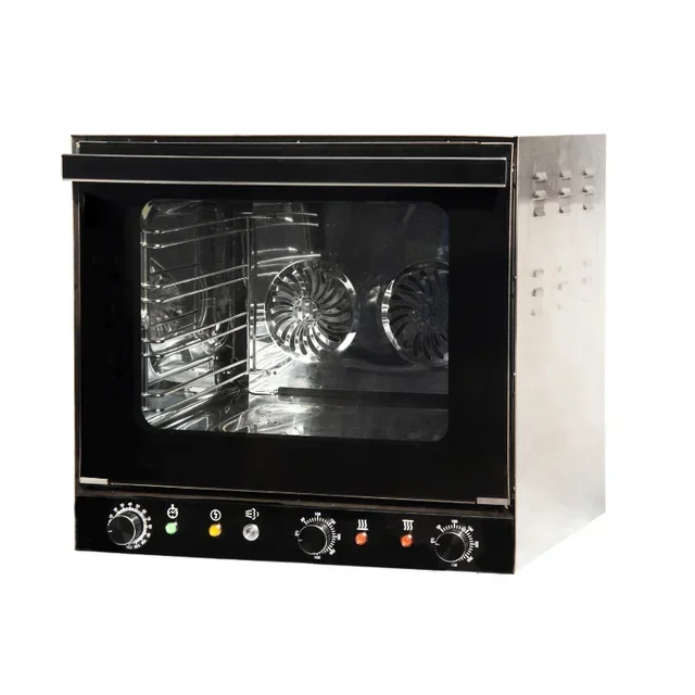 4-Tier Convection Bakery Oven with Steam Injection - 3500W Professional