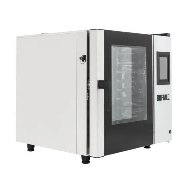 Professional Combi Oven Touch Screen 7 GN 1/1 Levels - Stand, Fixing Kit and Integrated Hood