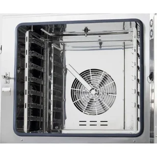 Professional Combi Oven Touch Screen 7 GN 1/1 Levels - Stand, Fixing Kit and Integrated Hood