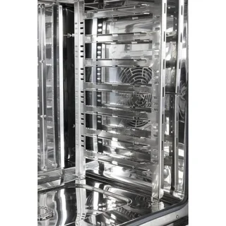 Professional Combi Oven Touch Screen 7 GN 1/1 Levels - Stand, Fixing Kit and Integrated Hood