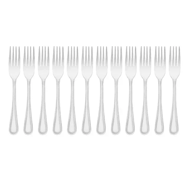 12-teiliges Perlen-Tafelgabel-Set - Perlmutt-Design Besteck