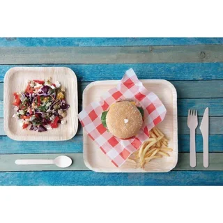 Einweg-Gabel aus Holz Ökologisch 15,5 cm - Packung 100 Stück