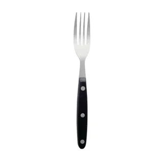 Fourchette à Viande Noire 20 cm - Set de 12 Pièces - Manche Ergonomique