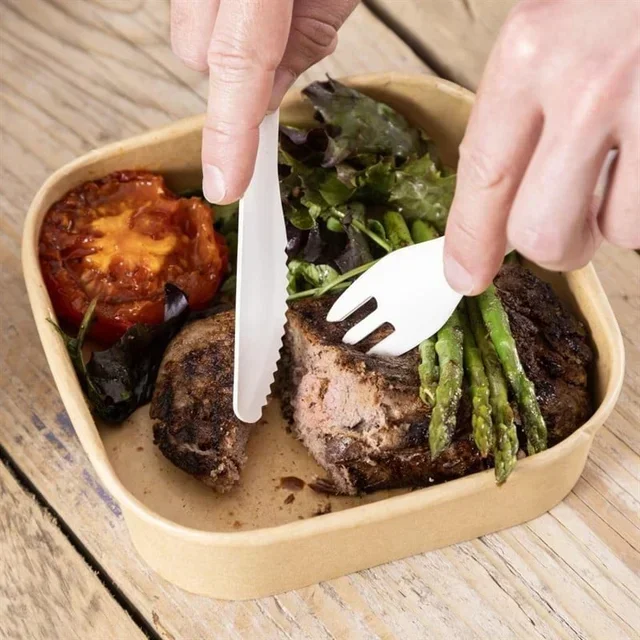 Garfo Descartável de Papel 15,5 cm - Pack de 100 Unidades