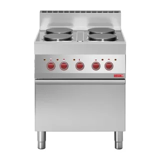 Electric 4-Burner Range 650 with Professional Convection Oven 400V