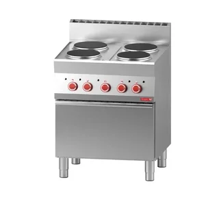 Electric 4-Burner Range 650 with Professional Convection Oven 400V