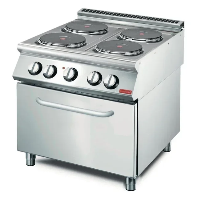 Electric Cooker 4 Burners with Static Oven - Depth 700 mm