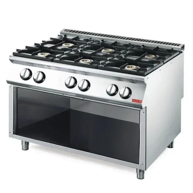 Gas Range 6 Burners 700 Series on Open Cabinet Base