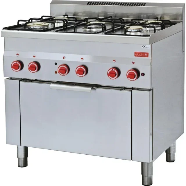 Gas Range with Convection Oven - GN 1/1 Format - Width 600 mm