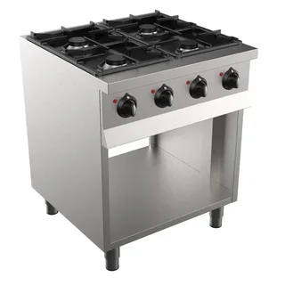 Cucina Professionale a Gas 700 mm - 4 Fuochi