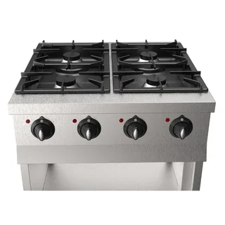 Cucina Professionale a Gas 700 mm - 4 Fuochi