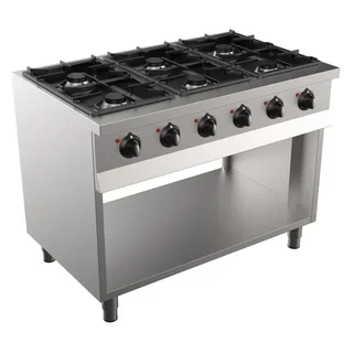 Cucina Professionale 700mm - 6 Fuochi a Gas
