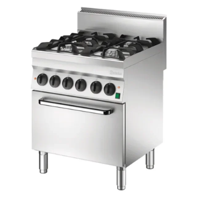 Professional Gas Range 4 Burners with Electric Oven GN 1/1 - Series 650 Range