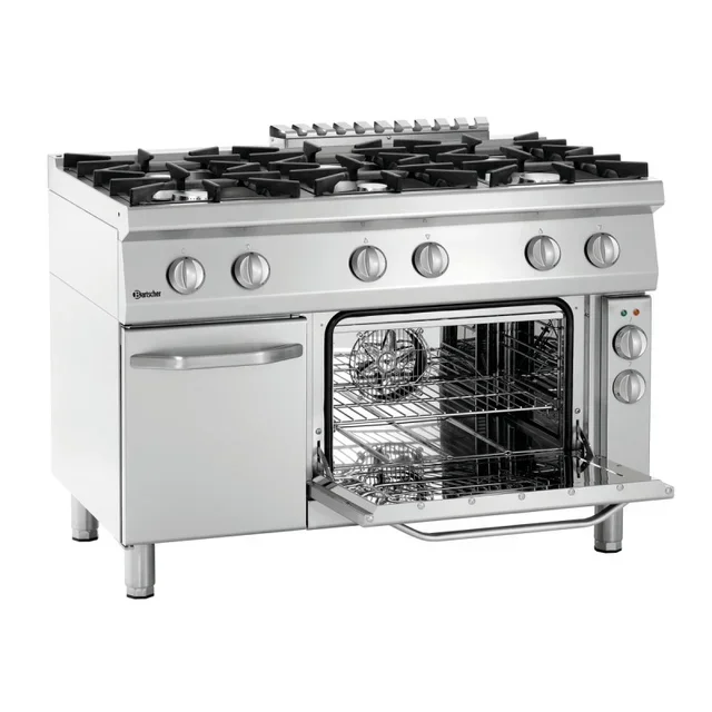 Fogão Série 700 - 6 Bocas de Fogo & Forno Gastronorm GN1/1