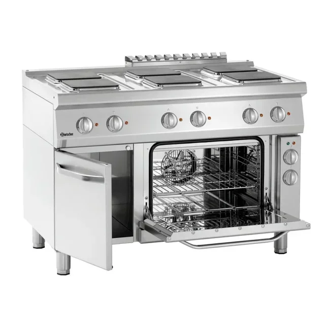 Fogão Série 700 - 6 Bocas Quadradas e Forno Gastronorm 1/1