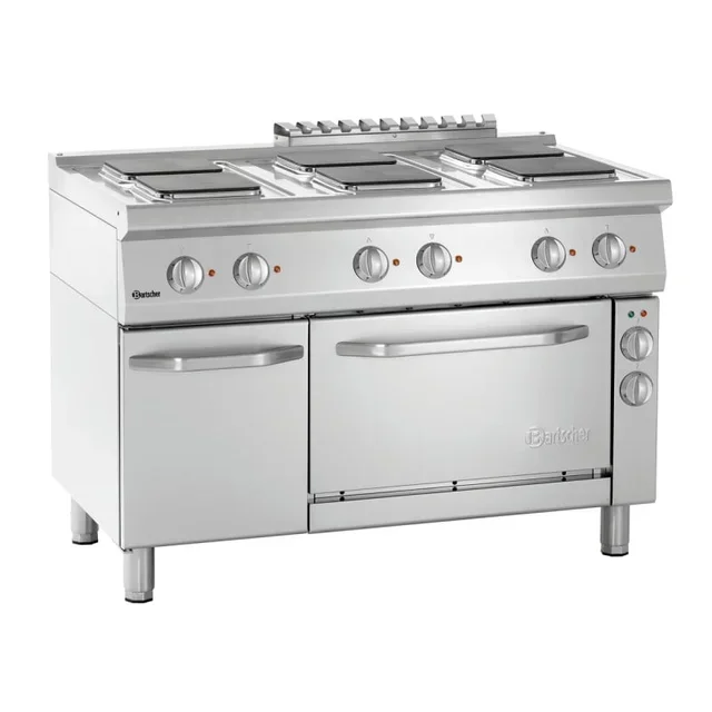 Fogão Série 700 - 6 Bocas Quadradas e Forno Gastronorm 1/1