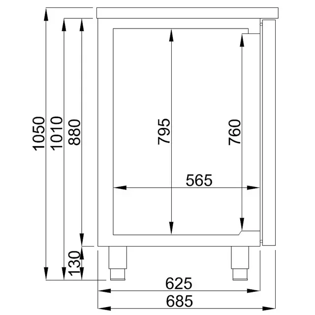 3-Door Beverage Fridge - Beer Cooler with Straight Refrigerated Well