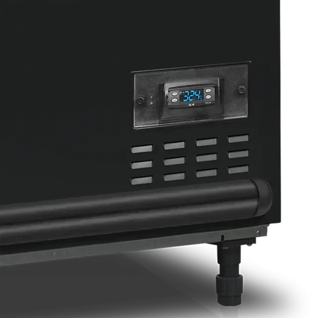 Frigo Congélateur Top Vitré Incurvé Noir 422 Litres