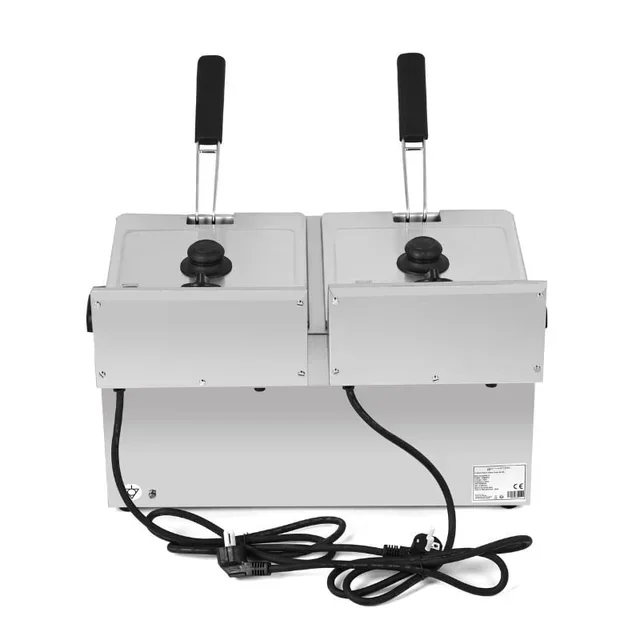 Fritadeira Elétrica Dupla Cuba 8 Litros com Sistema de Drenagem - Uso Profissional