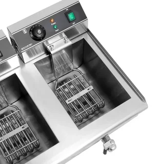 Professional Electric Deep Fryer Double Tank 13L + 13L with Drain Tap - Refurbished