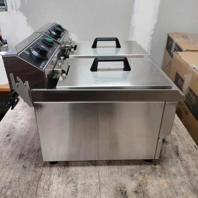Professional Electric Deep Fryer Double Tank 13L + 13L with Drain Tap - Refurbished