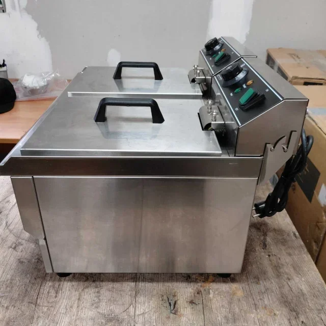 Professional Electric Deep Fryer Double Tank 13L + 13L with Drain Tap - Refurbished