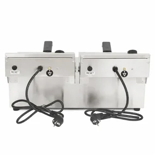 Professionelle Elektro-Fritteuse - Doppelbecken 2 x 10 Liter