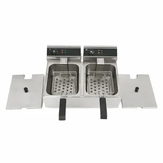 Professionelle Elektro-Fritteuse - Doppelbecken 2 x 10 Liter
