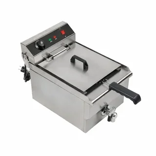 Professionelle Elektro-Fritteuse 13 Liter mit Ablasshahn