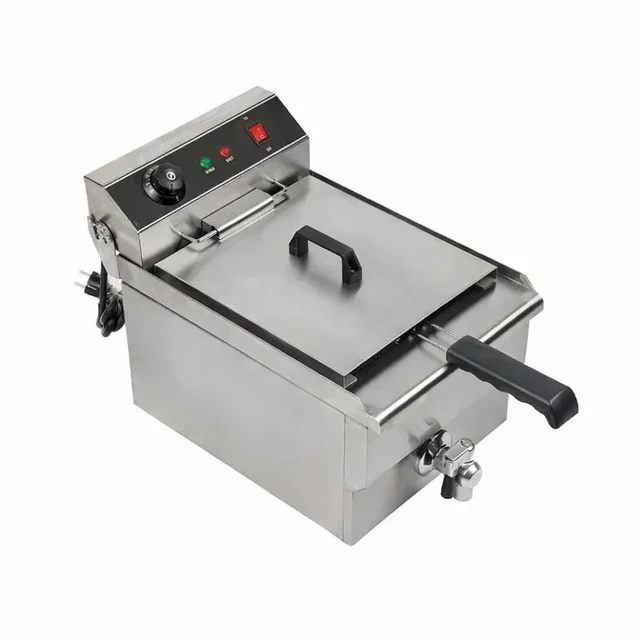 Professionelle Elektro-Fritteuse 13 Liter mit Ablasshahn