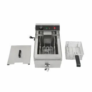 Professionelle Elektro-Fritteuse 13 Liter mit Ablasshahn