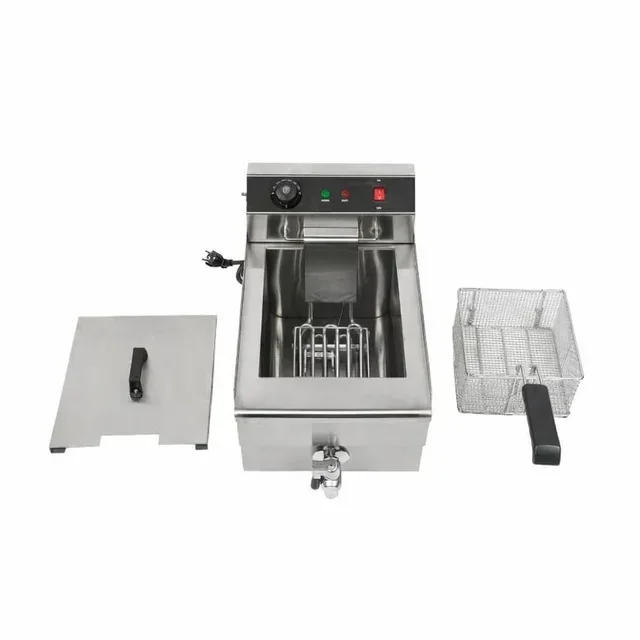 Professionelle Elektro-Fritteuse 13 Liter mit Ablasshahn