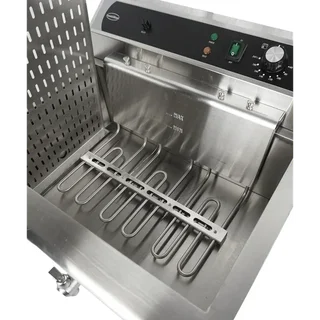 Professionelle Elektro-Fritteuse 25 Liter mit Ablasshahn