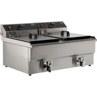 Professional Electric Deep Fryer - Double Tank 2 x 10 Liters
