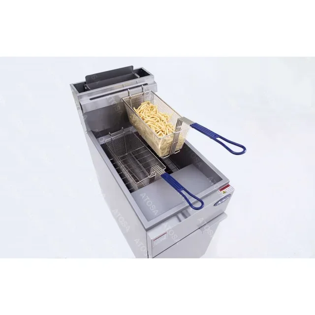 Friggitrice a Gas Professionale 3 Fuochi - Capacità 21 Litri - Alimentazione Gas Naturale