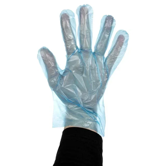 Blaue Einweg-Handschuhe - Packung mit 100 Stück