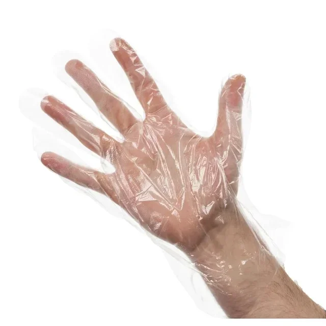 Disposable Transparent Vinyl Gloves - Pack of 100 Units